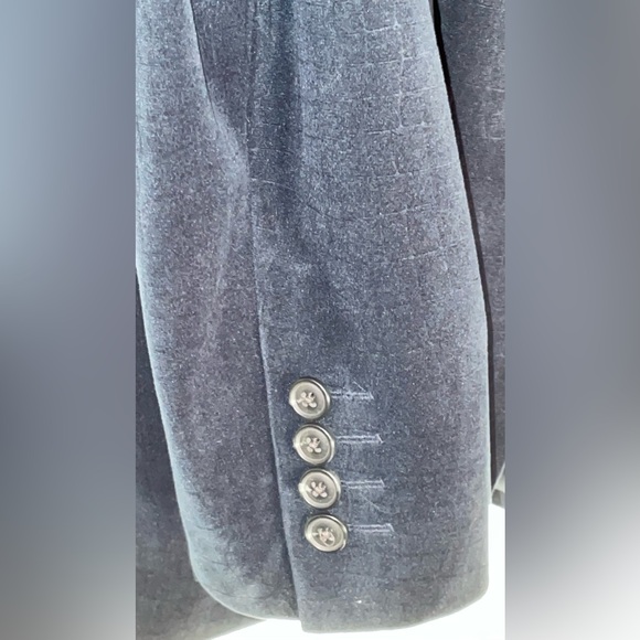 NWT Men’s INC Milan Slim Fit Navy Blue Velvet Patterned Blazer Jacket Sz XL - Picture 5 of 12